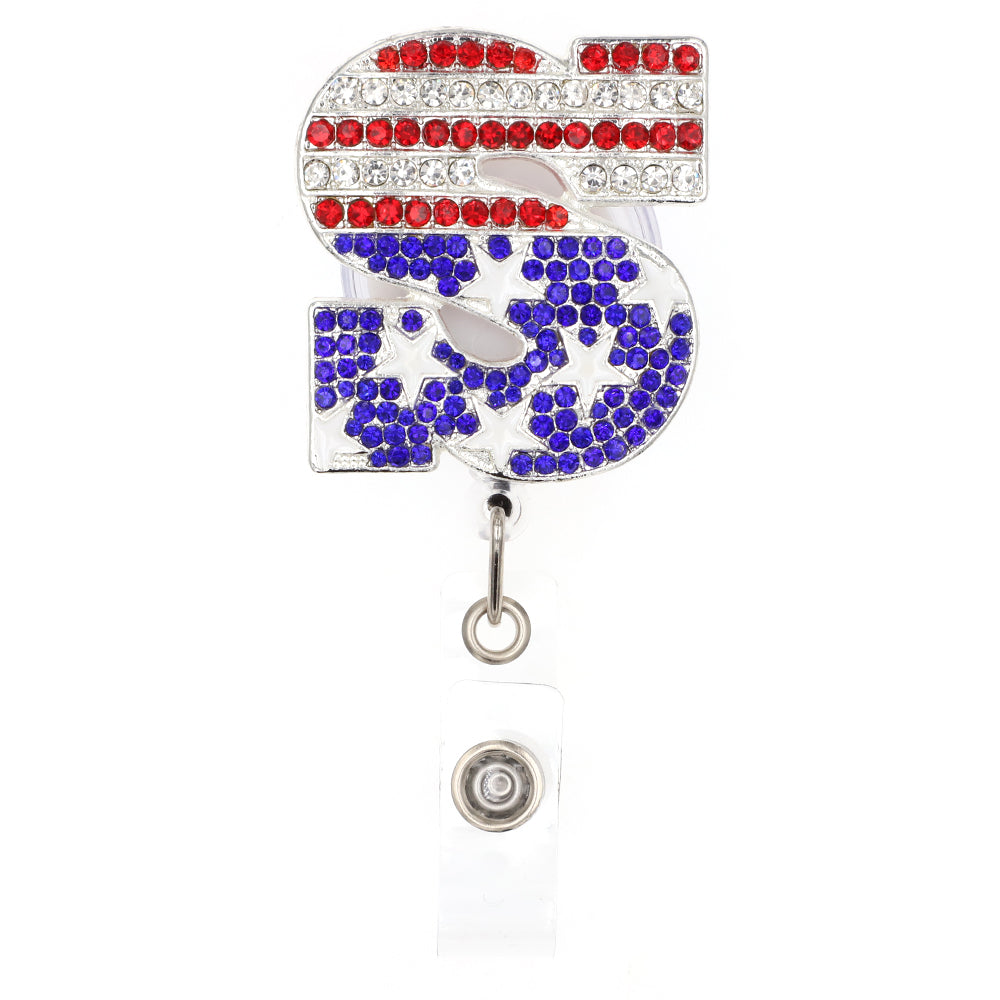 Independence Day Rhinestone Badge Reel