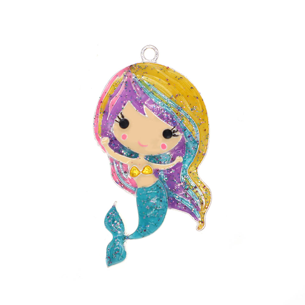 Fashion Rhinestone Mermaid Pendant