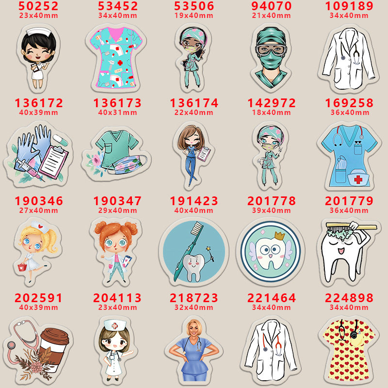 Fashion Cute Cartoon Best And Hottest Nurse Doctor School Courier Work Card Badge Holder Badge Reel