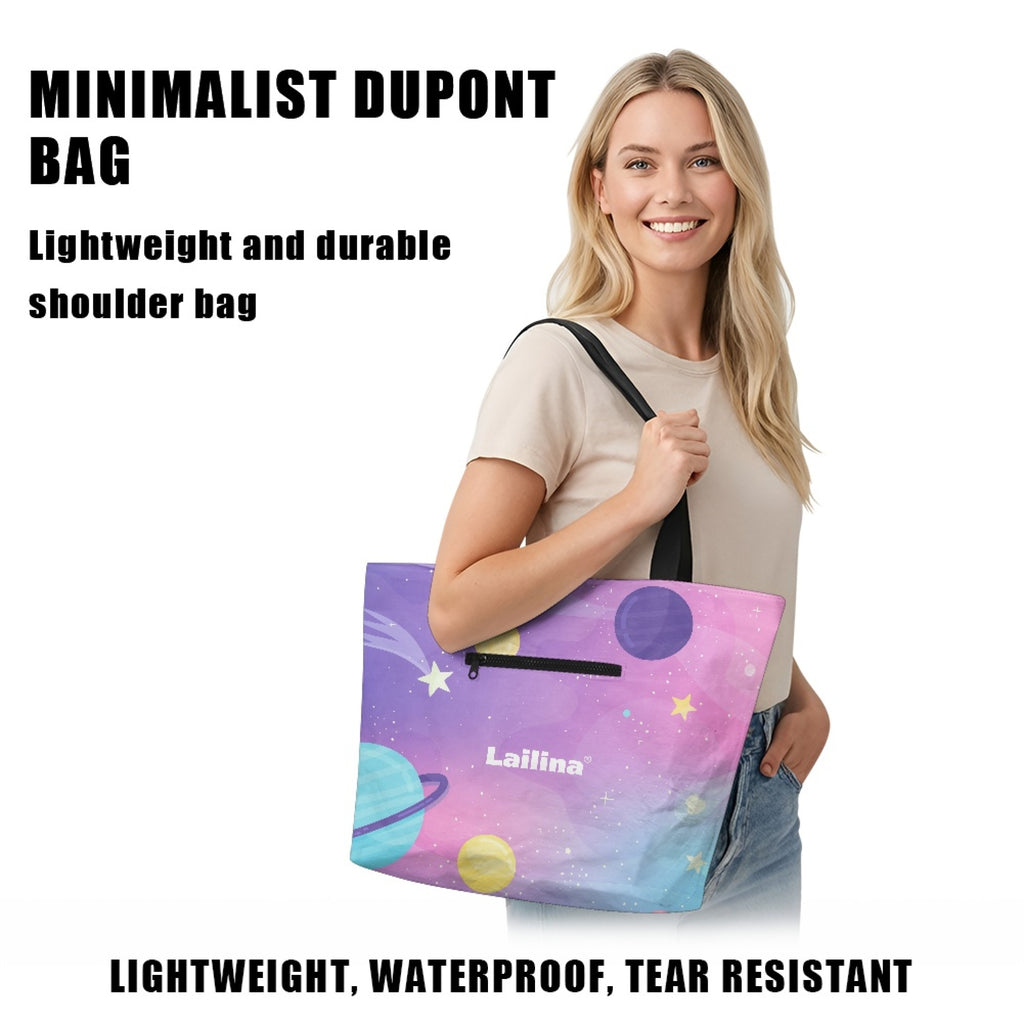 MOQ One Piece That Can Printing OEM ODM Dupont Paper Tote Bag (Double-Sided Printing)