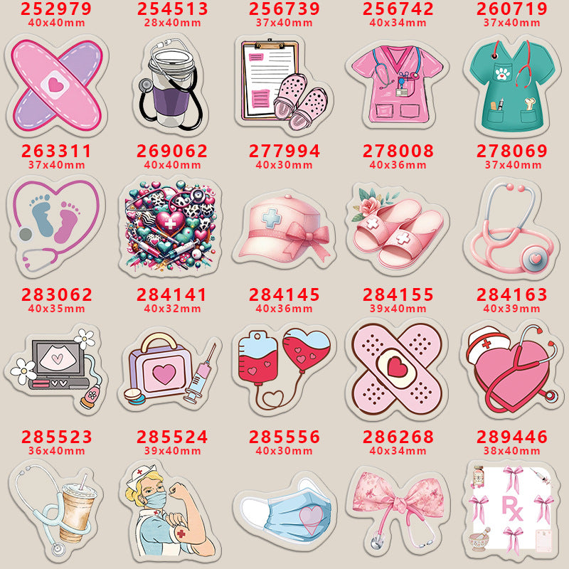 Fashion Cute Cartoon Best And Hottest Nurse Doctor School Courier Work Card Badge Holder Badge Reel