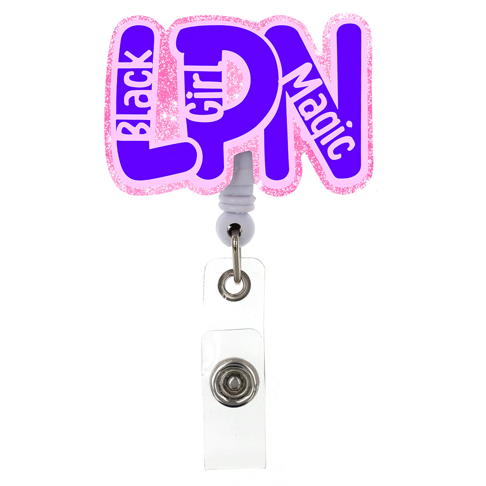 Acrylic Badge Reel Retractable ID Badge Reel, Name Card Holder, ID Badge Reel for Nurse