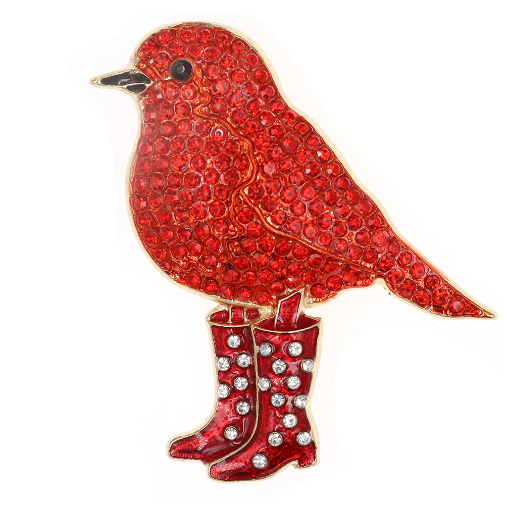 Classic Red Cardinal Brooch