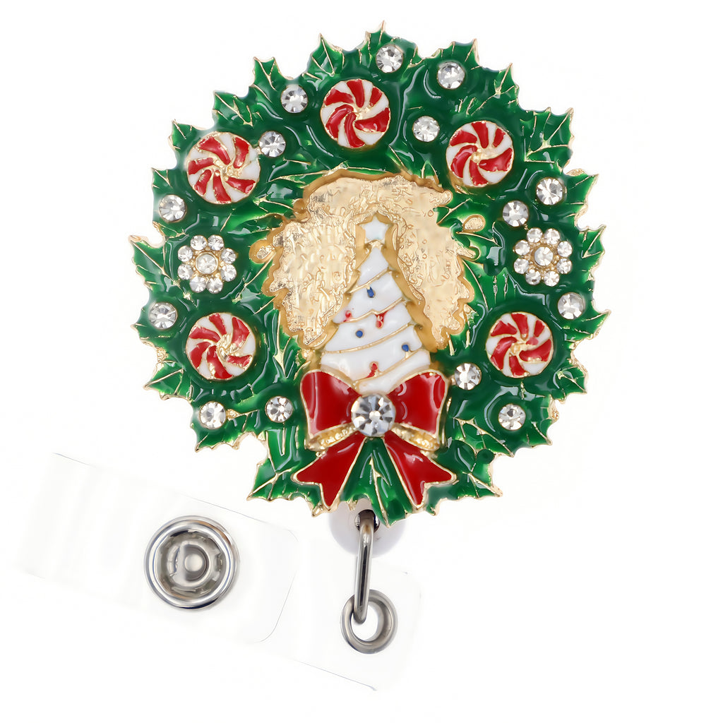 Christmas Fashion Cute Advent Wreath Badge Reel