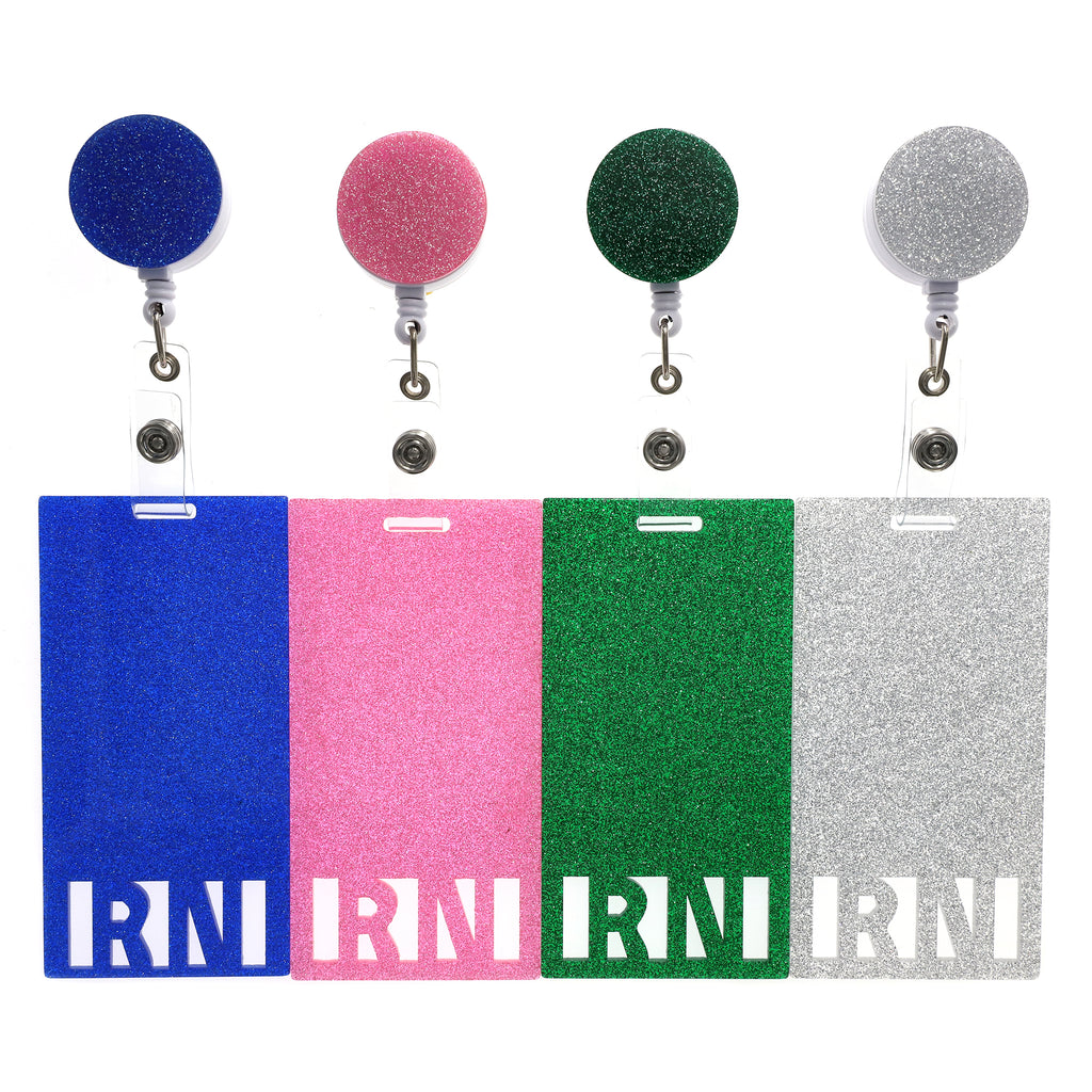 Nurse Retractable Badge Holder Nurse Gift For Women Badge Card, Nurse Badge Card, Cute Sequins Glitter Badge Card