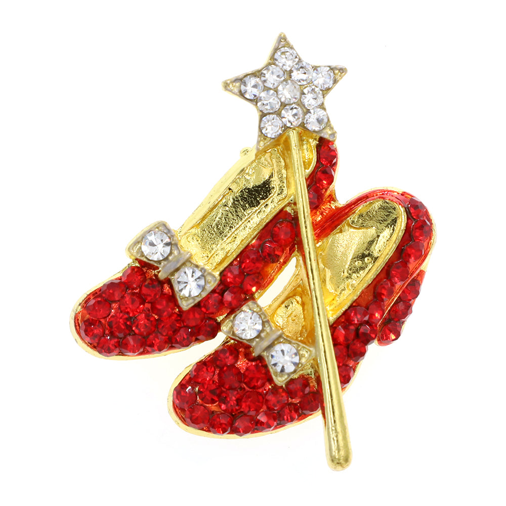 Little Red Shoe Brooch Pin