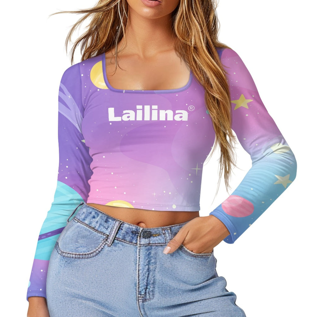 MOQ One Piece That Can Printing OEM ODM Women's Square Neck Base Layer Top