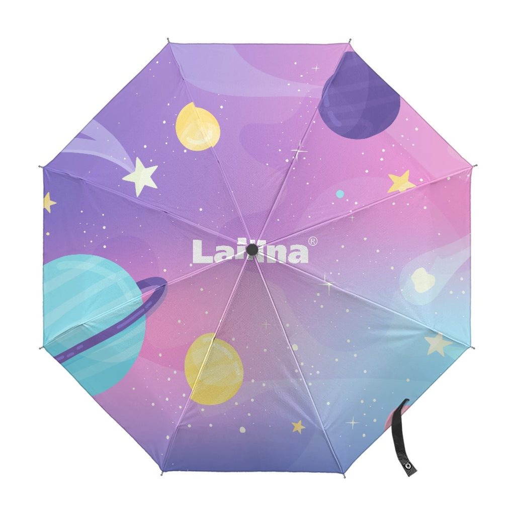 MOQ One Piece That Can Printing OEM ODM Three-Fold Automatic Umbrella (Without Black Glue)